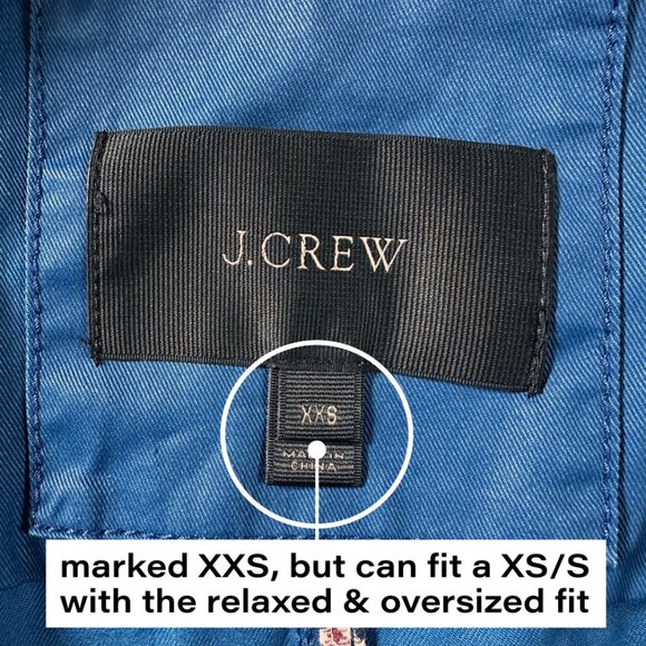 J.Crew Downtown Field Military Jacket Teal XS/S Gold Accent Button Cotton Preppy - Picture 5 of 7